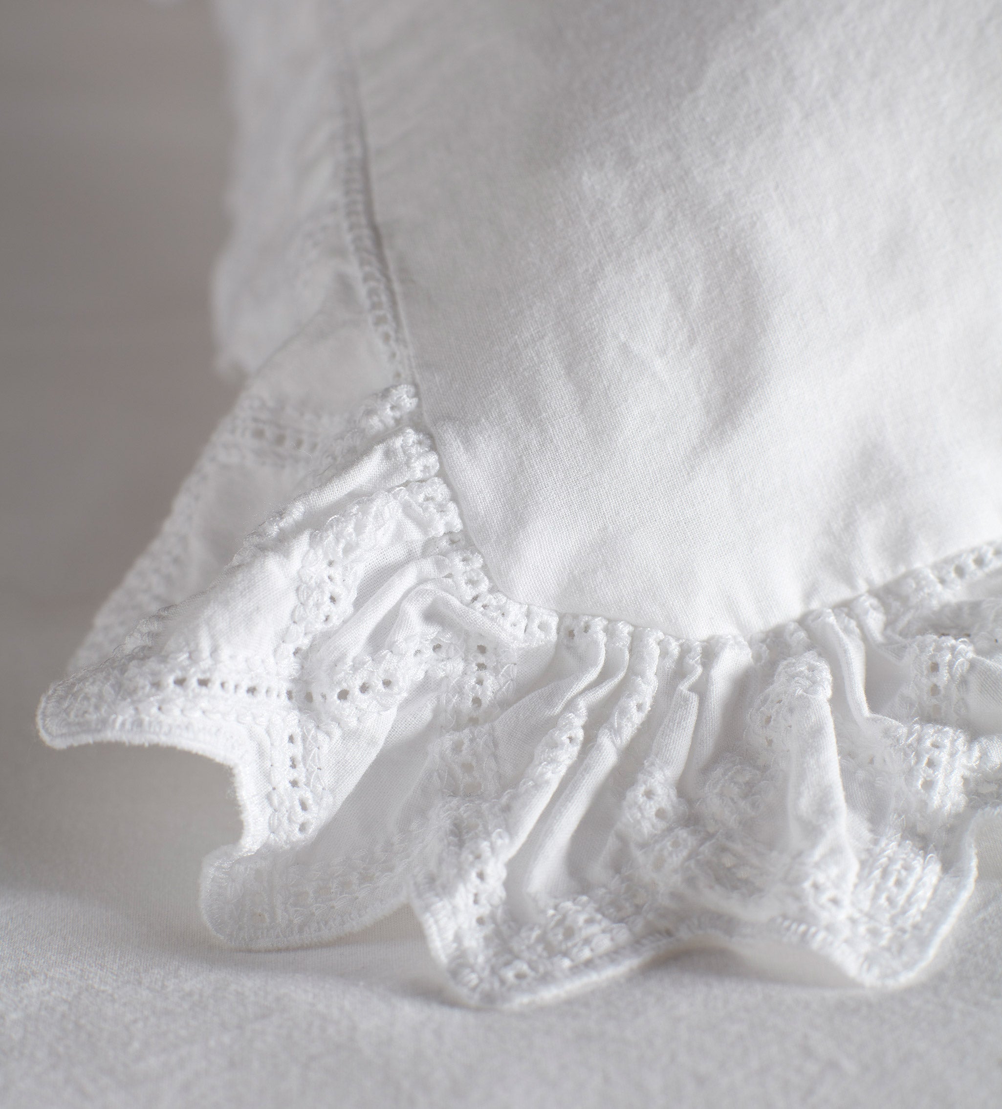 White Valerie 100% Cotton Pillowcase