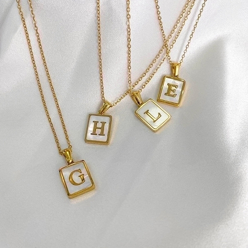 Casual Letter Titanium Steel Metal Pendant Necklace