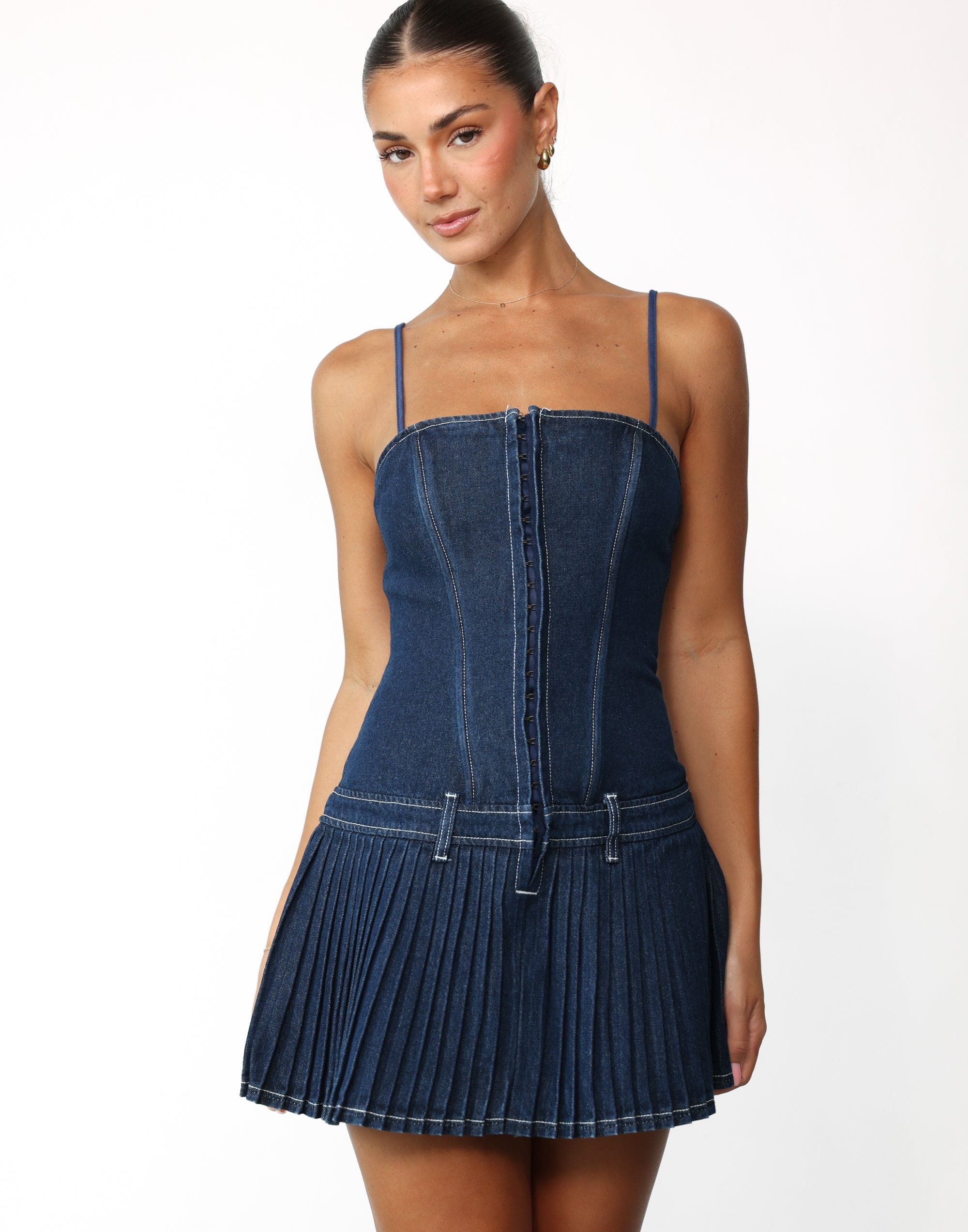 Honey Corset Mini (Blue Denim) - By Lioness