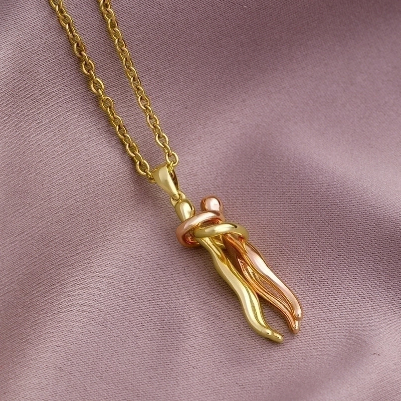 Fashion Geometric 304 Stainless Steel Copper 18K Gold Plated No Inlaid Necklace