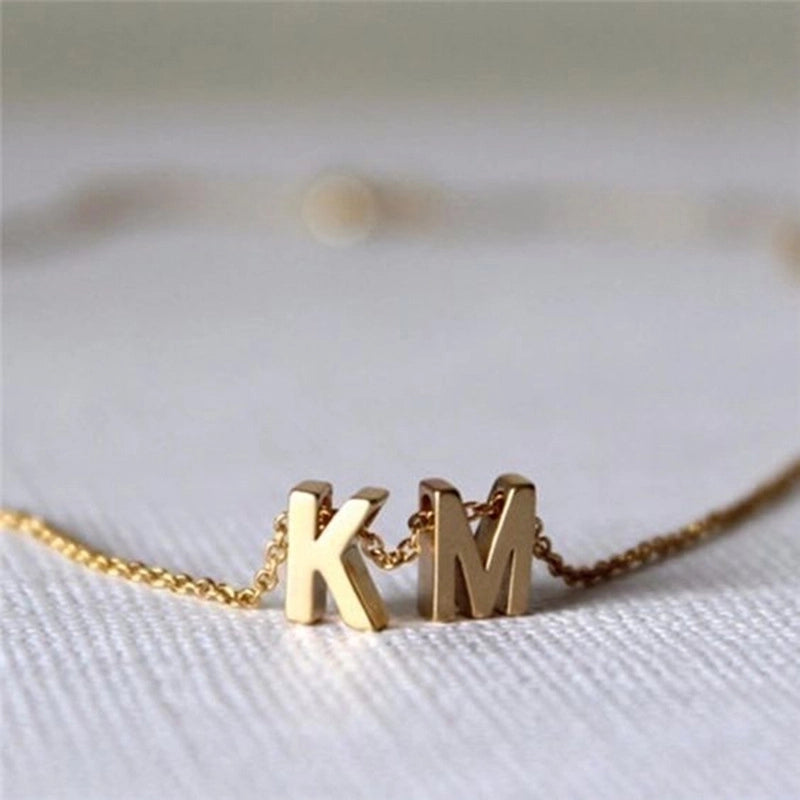 Stainless Steel Titanium Steel 14K Gold Plated Fashion Plating Letter Necklace