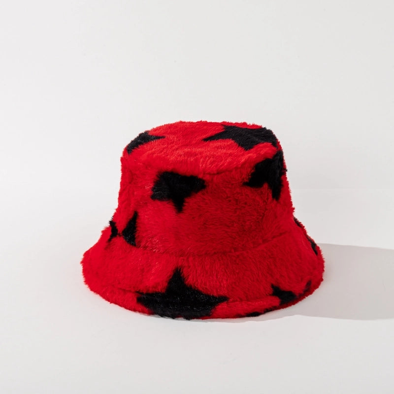 Unisex Basic Retro Classic Style Star Printing Wide Eaves Wool Cap