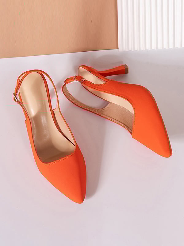 Belt Buckle Pointed-Toe Pumps Sandals Slider Sandals Sling Shoes