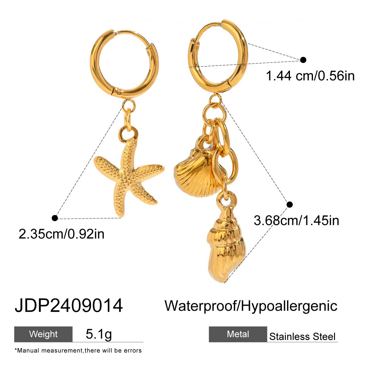 Jiding Titanium Steel Earrings Earrings Stainless Steel Earrings Pendant Earrings