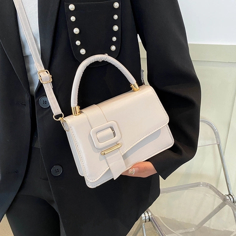 Unisex Small Pu Leather Fashion Square Bag