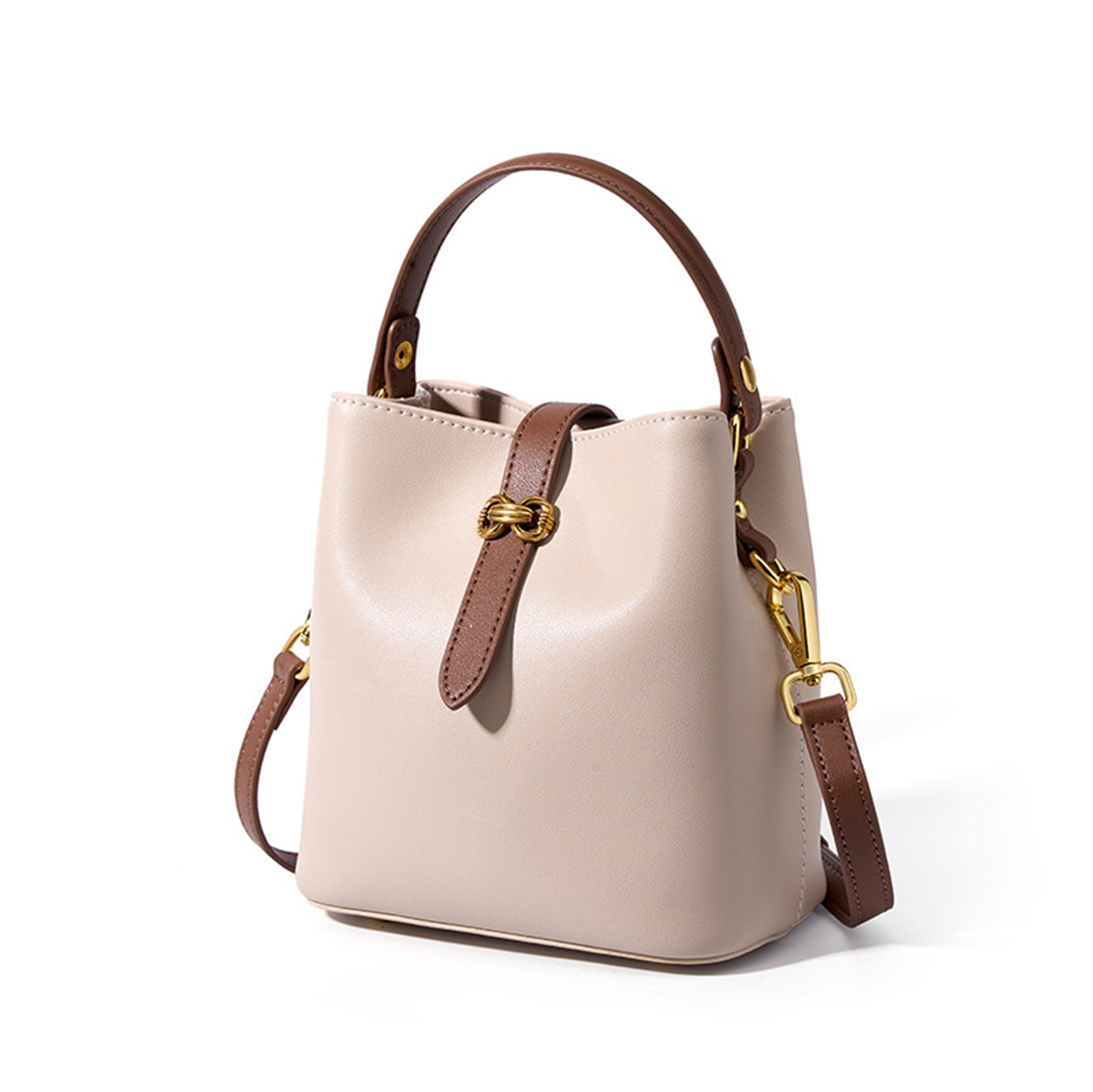 Genuine Leather Summer  Crossbody Bucket Bag