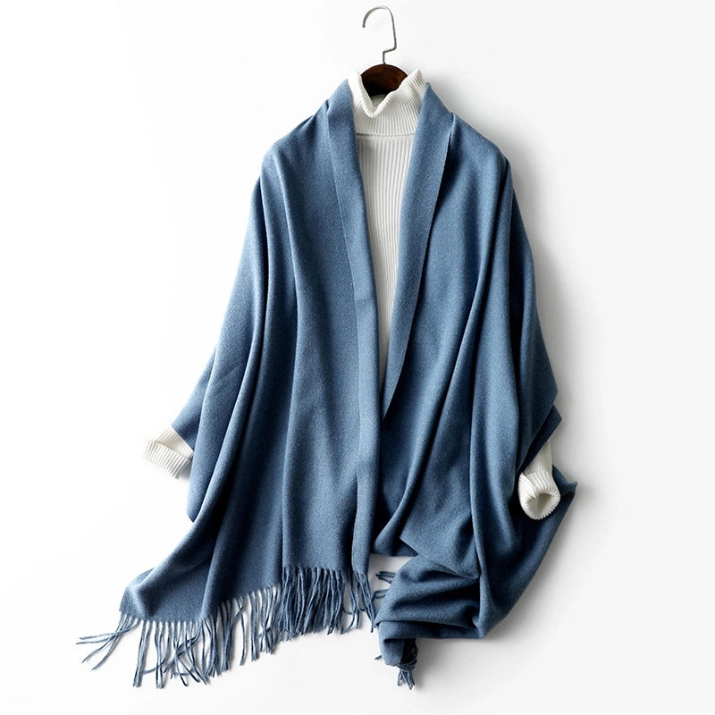 Women's Fashion Solid Color Artificial Wool Polyester Winter Scarves