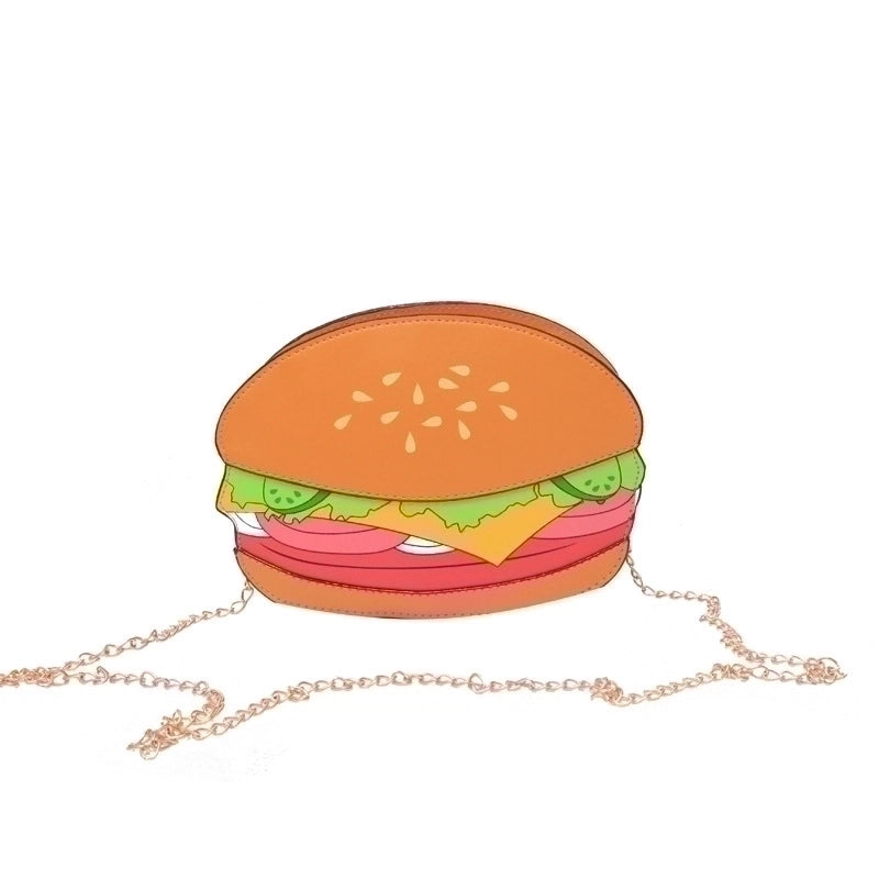 Small Pu Leather Stripe Business Oval Zipper Chain Bag