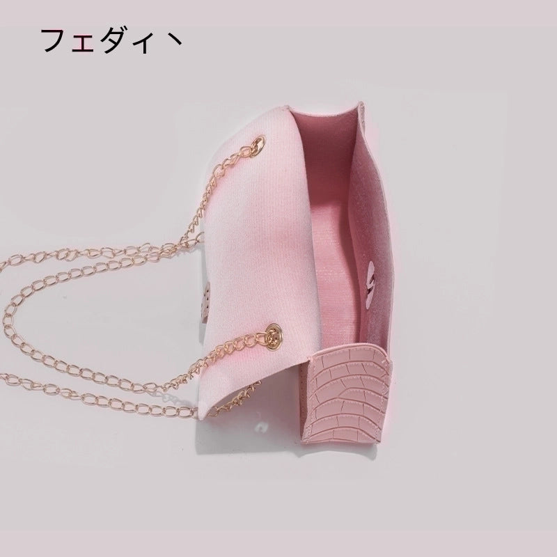 Women's Pu Leather Solid Color Fashion Square Lock Clasp Shoulder Bag Crossbody Bag Chain Bag