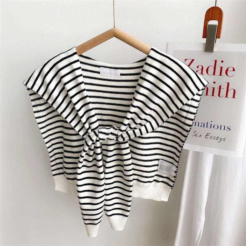 Women's Minimalist Stripe Polyester Scarf