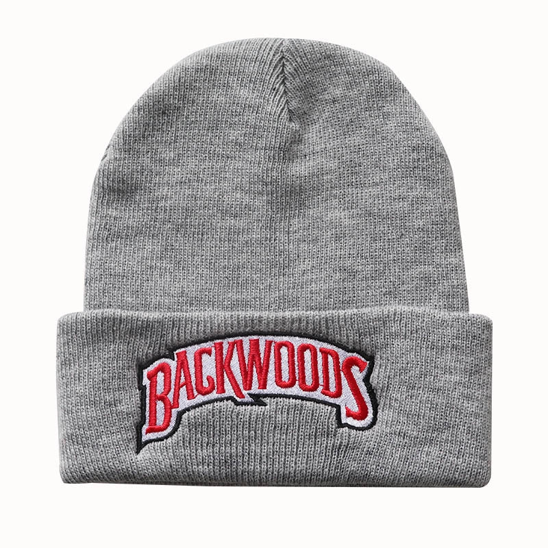 New Autumn And Winter Men's And Women's Warm Wool Hat BACKWOODS Letter Embroidery Men's And Women's Knitted Hat Pullover Hat