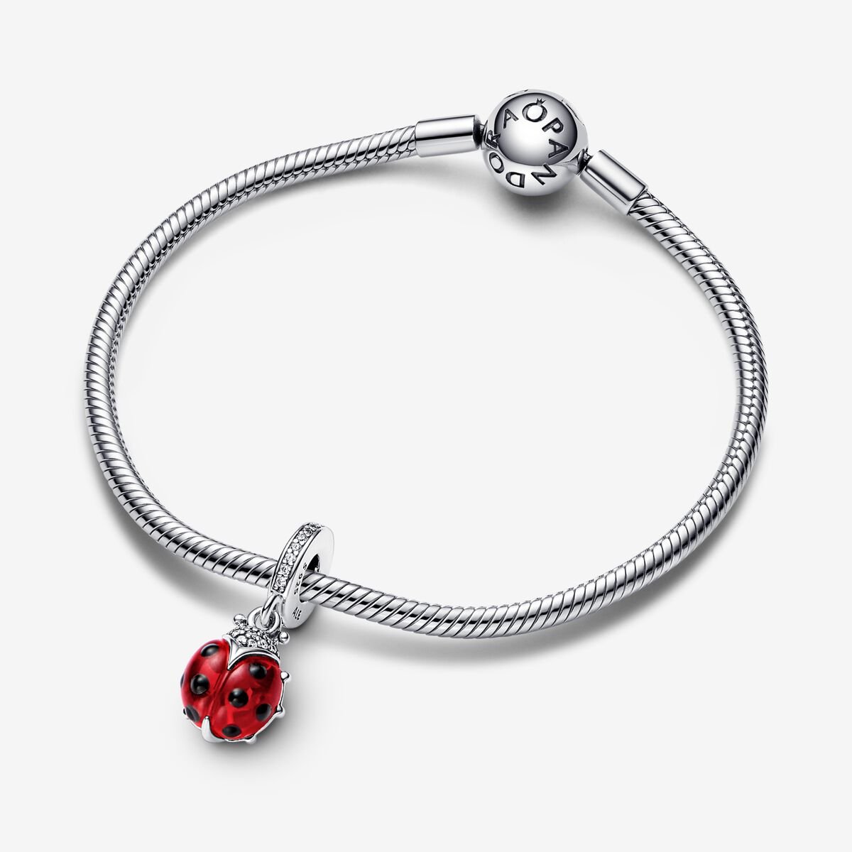 Red Ladybird Dangle Pandora Charm