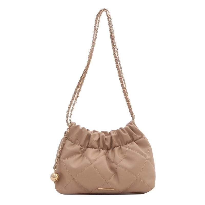Women's Pu Leather Solid Color Vintage Style Classic Style Magnetic Buckle Shoulder Bag