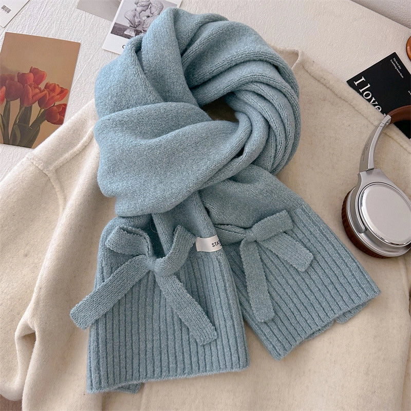 Women's Cute Sweet Solid Color Spandex Polyester Acrylic Scarf