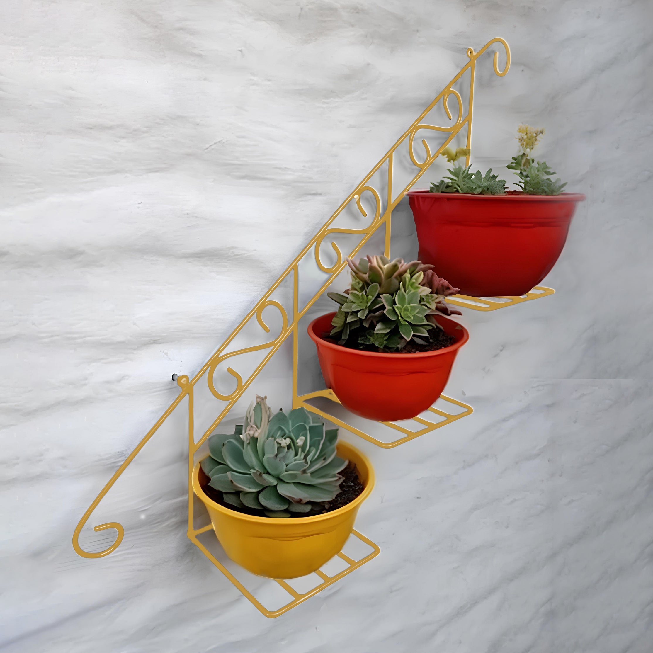 Staircase Floral Display Wall Basket