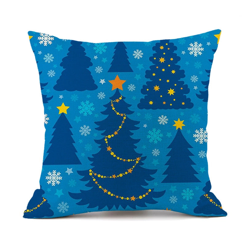 Christmas Casual Classical Vacation Snowflake Linen Pillow Cases Couch & Sofa Decor