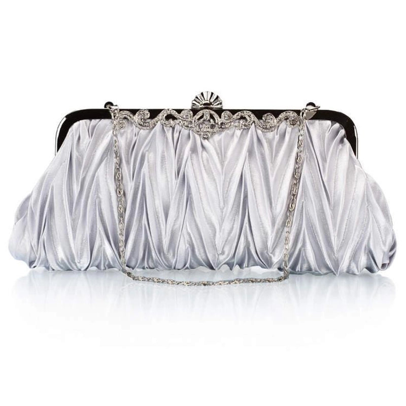 White Red Purple Solid Color Square Evening Bags