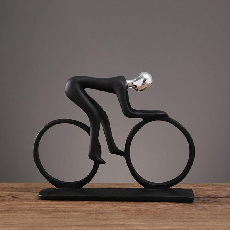 Nordic Abstract Cyclist Sculpture