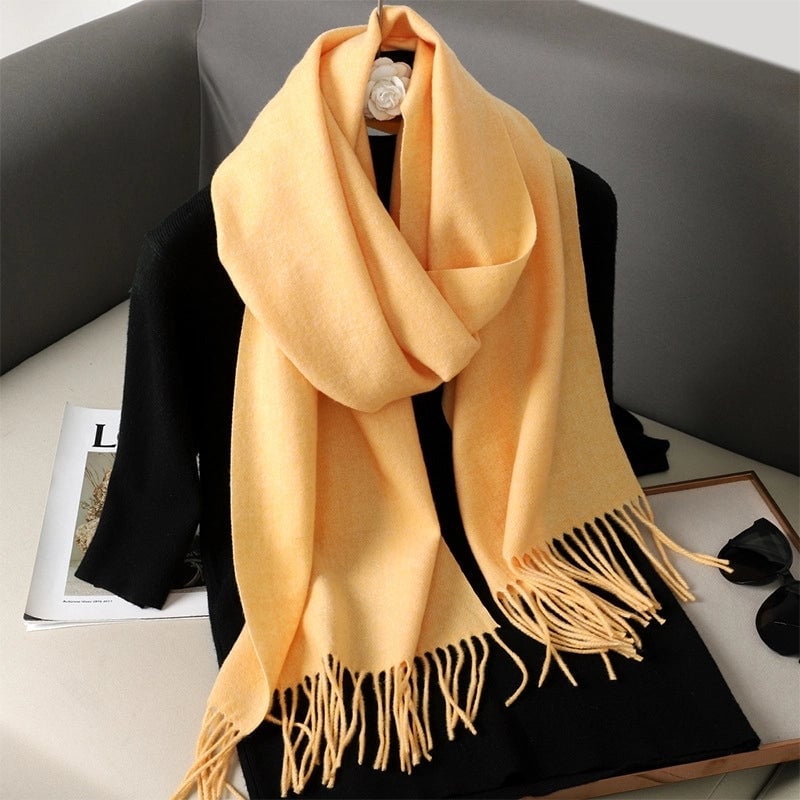 Women's Elegant Solid Color Imitation Cashmere Scarf