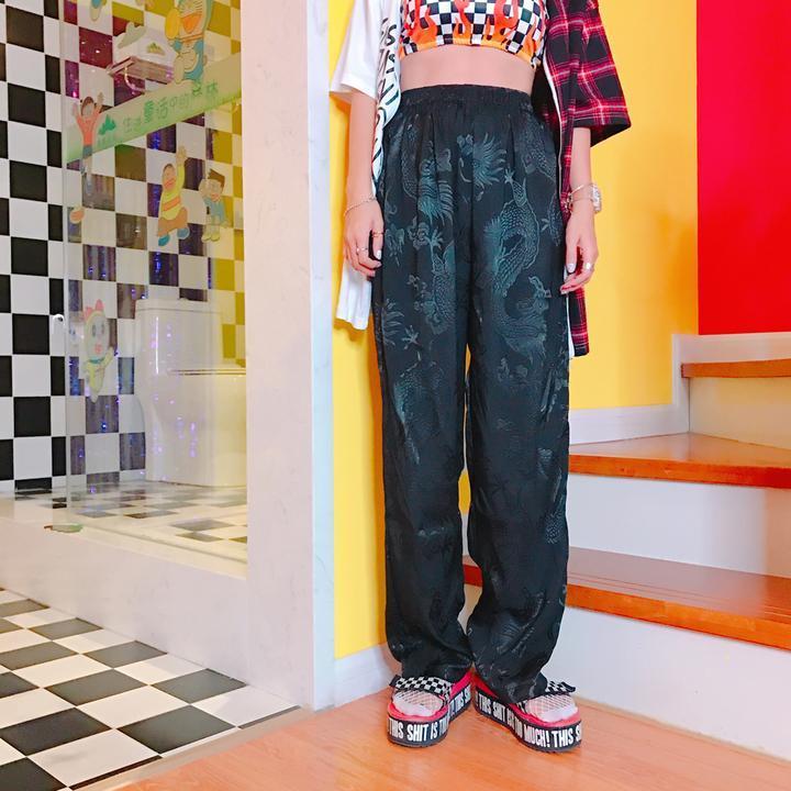 Dragon Phoenix Embroidered Trousers