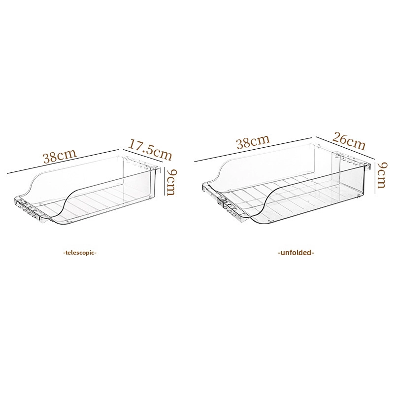 Beer Coke Refrigerator Storage Box Transparent Double Layer PET Rolling Beverage Storage Box Household Cans Storage Rack