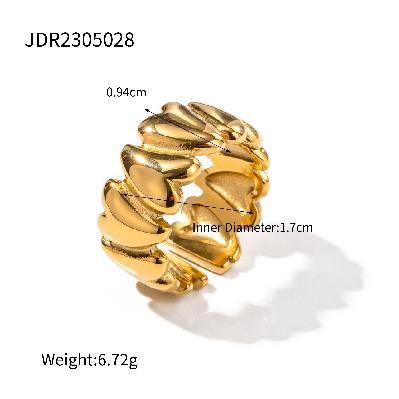 Jie Ding Stainless Steel Retro Love Ring Niche Ring Titanium Steel Bracelet Rings