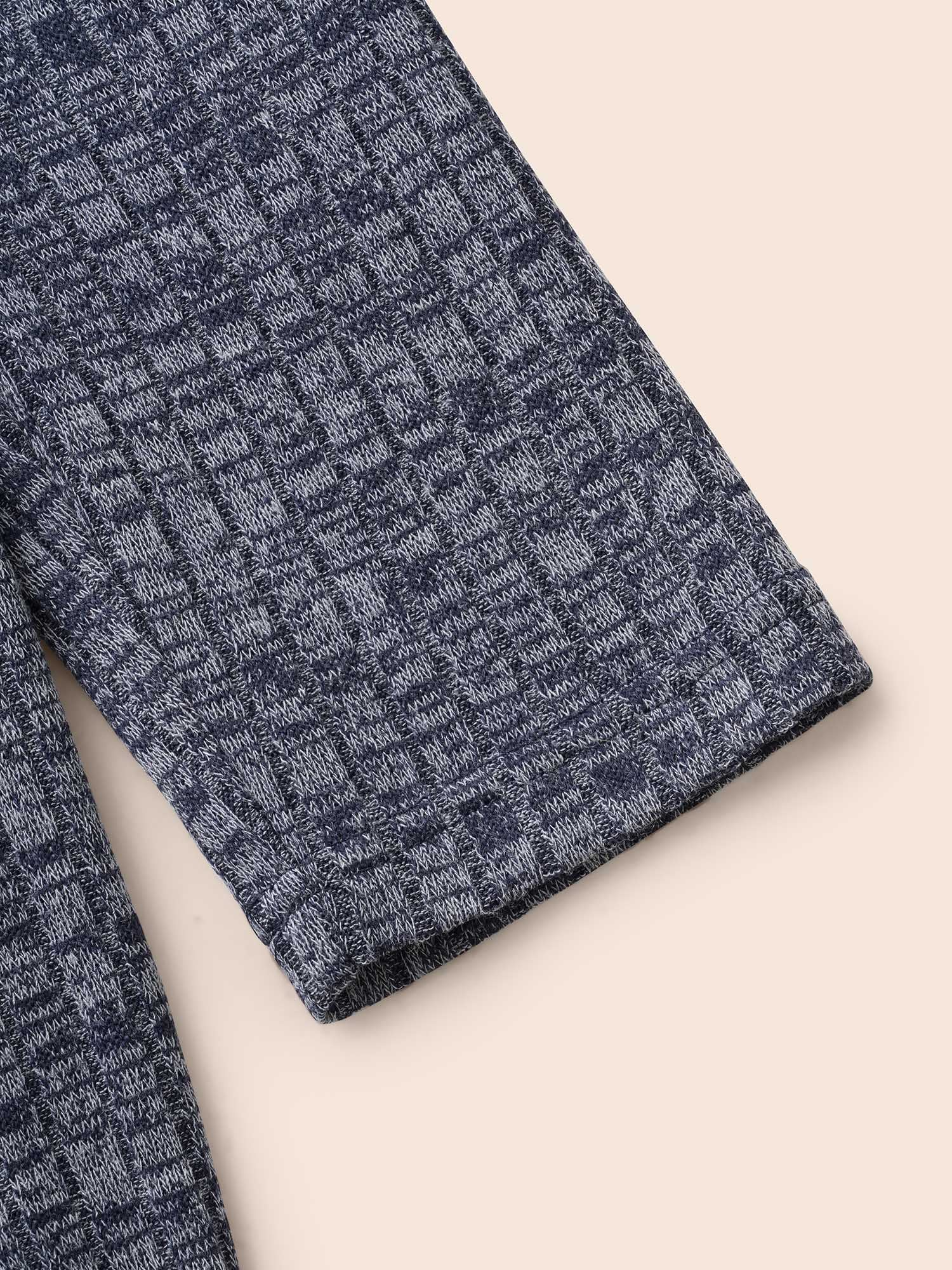 Textured Buckle Detail Split Hem Dress