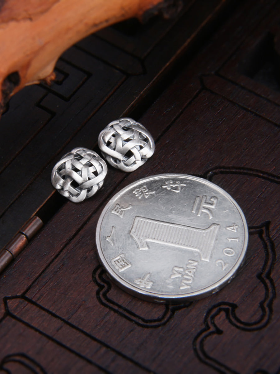 Women Vintage Geometric S925Silver Ear Studs