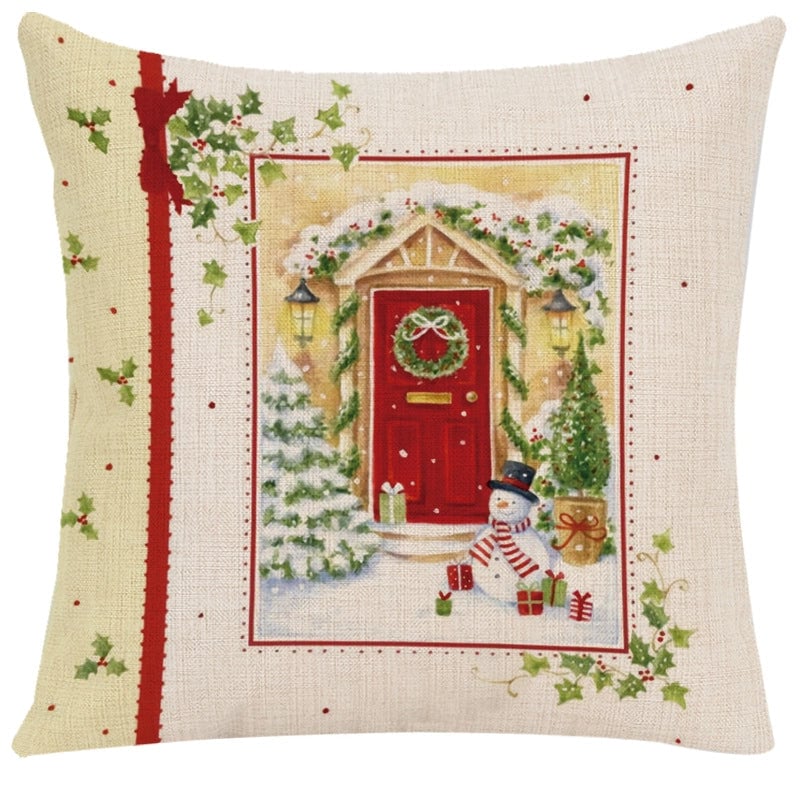 Cute Santa Claus Letter Chemical Fiber Pillow Cases