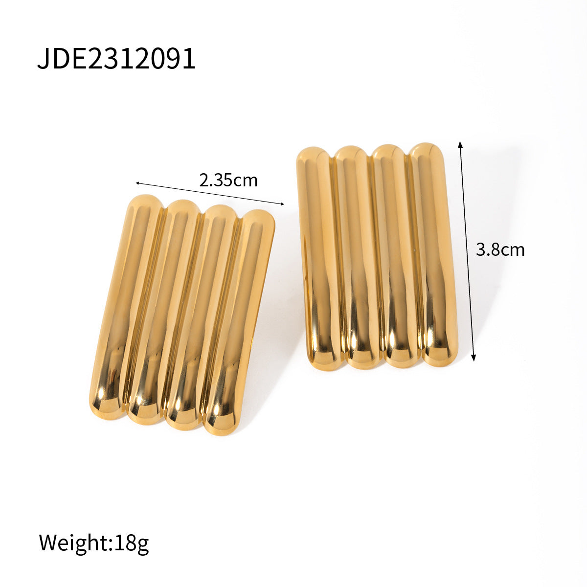 Jie Ding Stainless Steel Geometric Earrings Niche Ins Earrings Titanium Steel Earrings Earrings