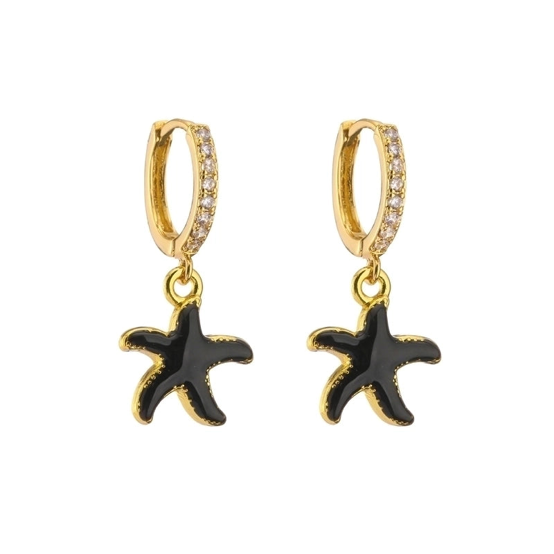 Cute Heart Plating Copper Zircon Copper Earrings