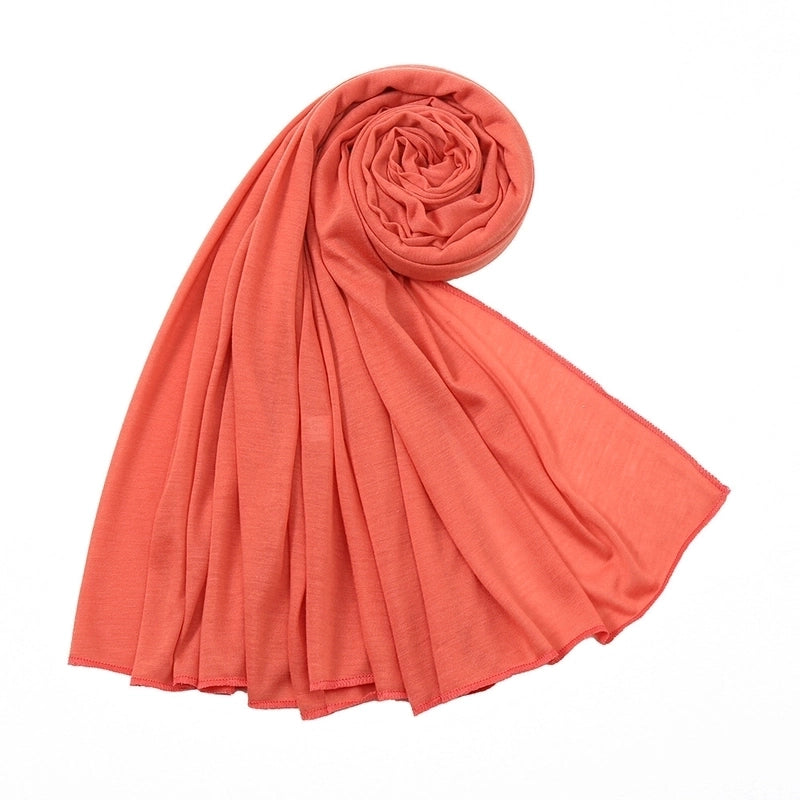 Women's Minimalist Solid Color Mercerized Cotton Winter Scarves