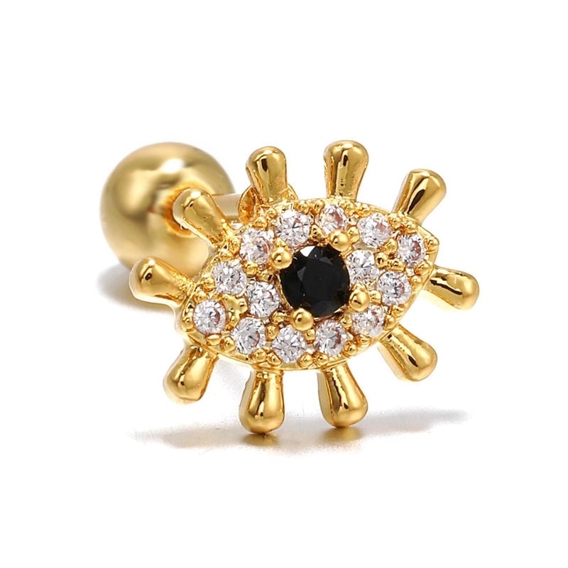 Ear Cartilage Rings & Studs Sweet Star Brass Gem