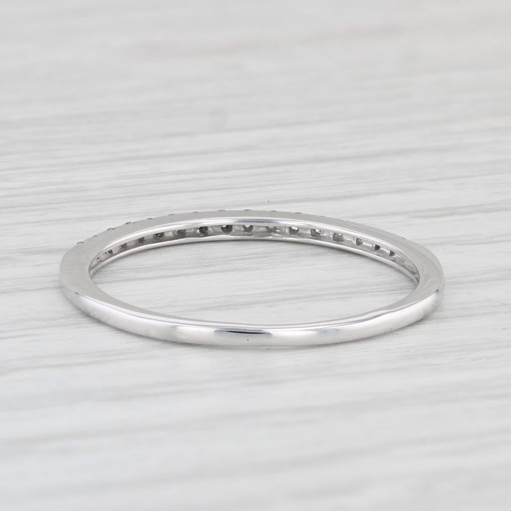 0.15ctw Diamond Stackable Ring 10k White Gold Size 8.25 Wedding Band