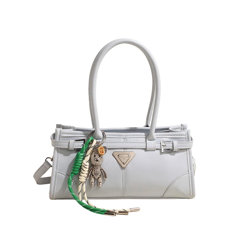 Women's Medium Pu Leather Solid Color Streetwear Sewing Thread Square Zipper Underarm Bag