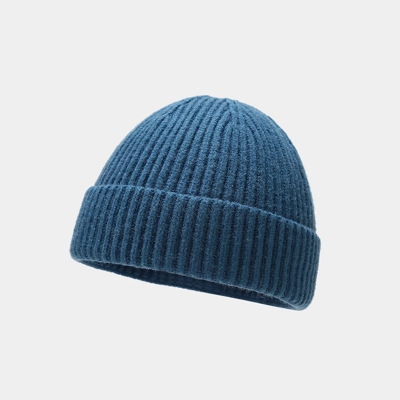 Unisex Basic Minimalist Solid Color Eaveless Wool Cap