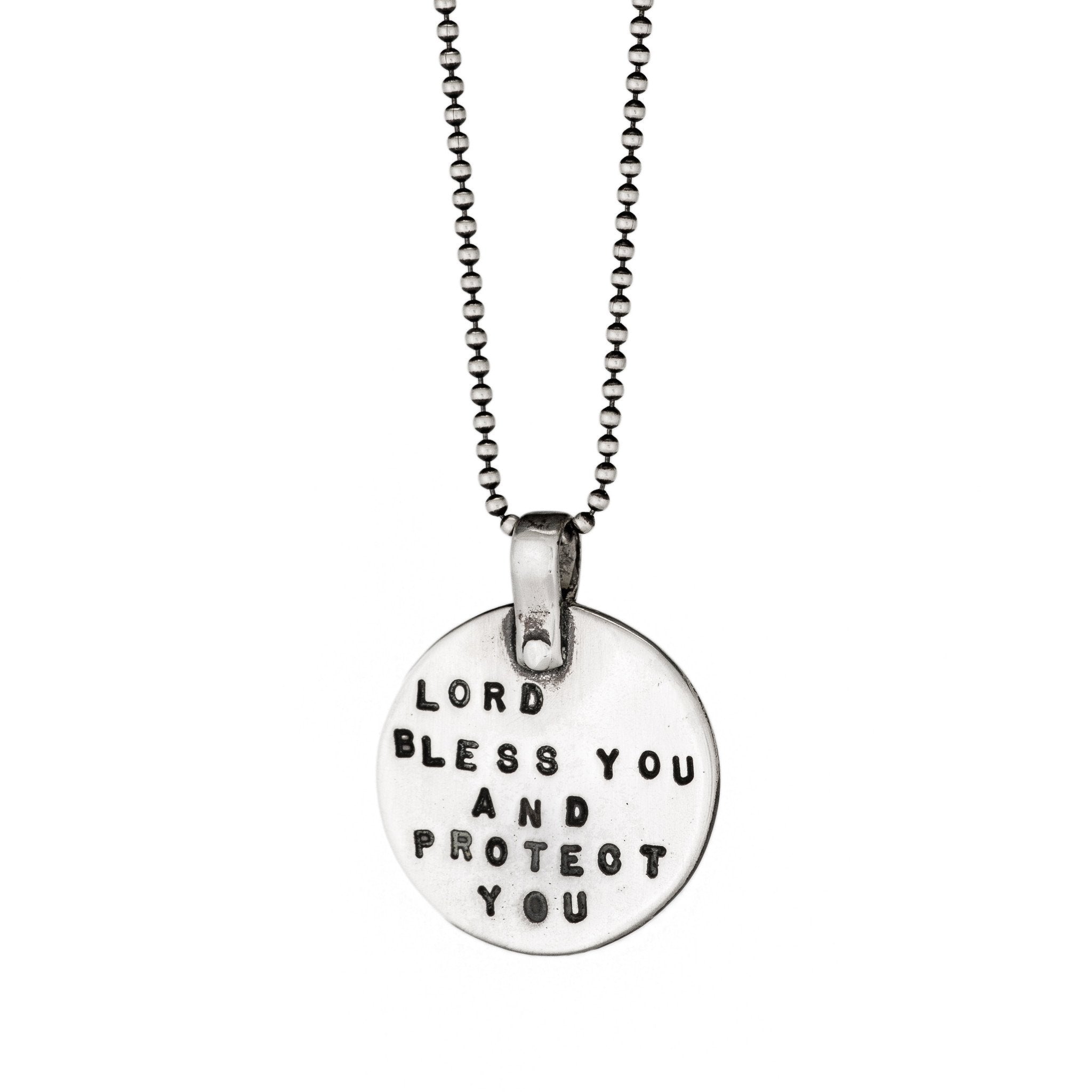 Lord Bless You and Protect You Necklace - Sterling Silver