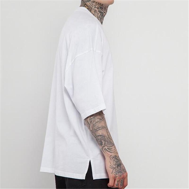 Solid Drop Shoulder Oversized Tee