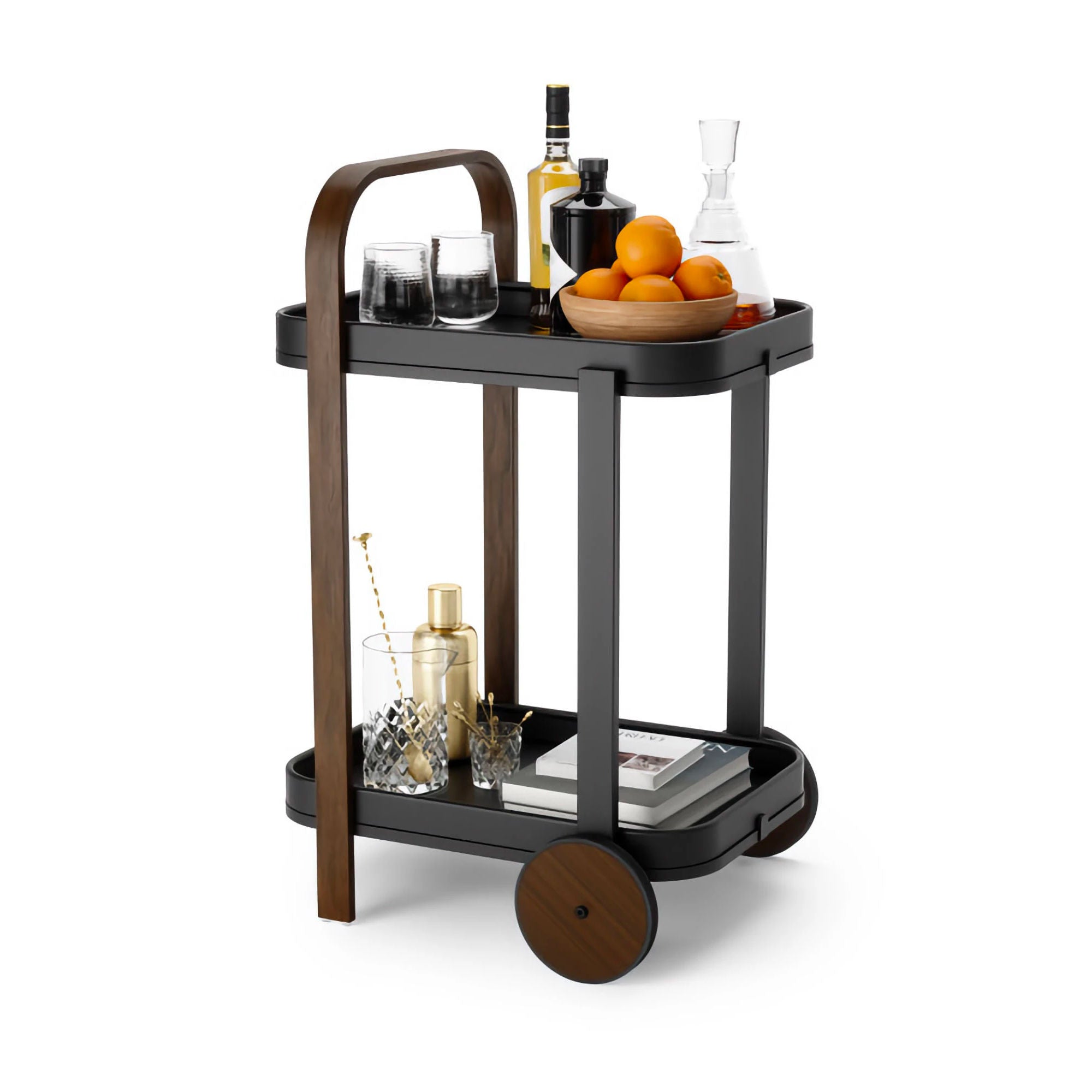 Umbra Bellwood bar/serving cart. Walnut