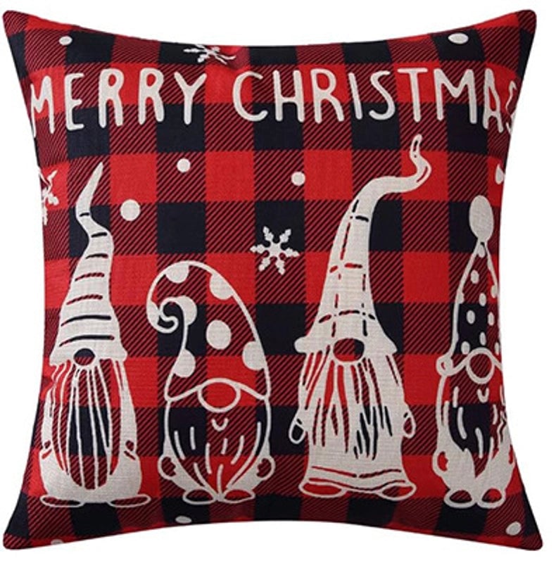 Christmas Casual Glam Christmas Tree Cotton And Linen Pillow Cases Couch & Sofa Decor