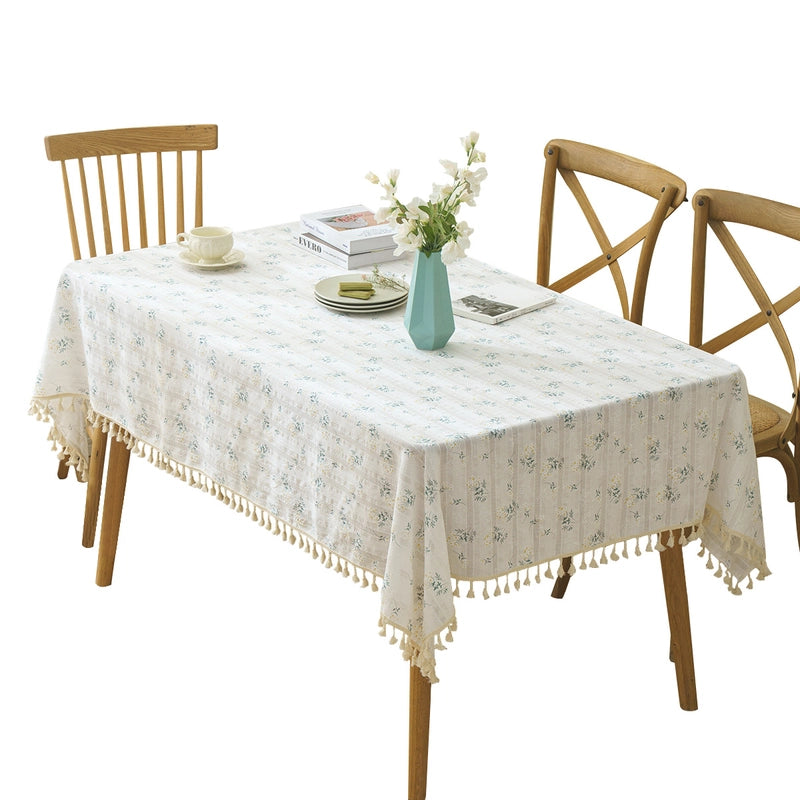 Fresh Daisy Tablecloth  Pastoral Floral Tablecloth Cotton And Linen Table Mat Coffee Table Table Cover Cloth