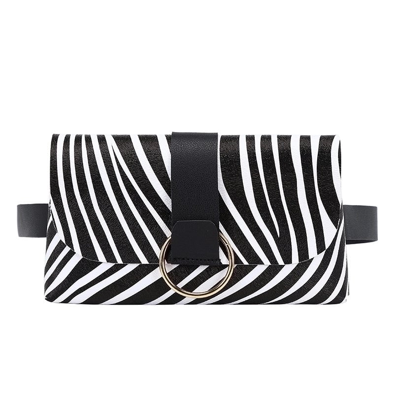 Women's Fashion Leopard Pu Leather Waist Bags