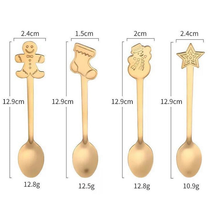 Christmas Fashion Cartoon Stainless Steel Festival Spoon 1 Set