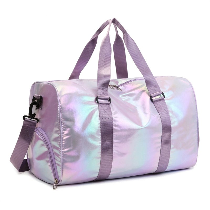 Swimming Fitness Bag Gradient Color Travel Bag Women's Short-distance Waterproof Folding Luggage Bag Portable Shoulder Yoga Bag