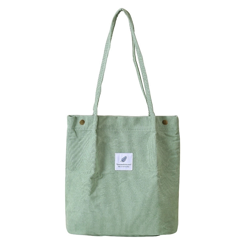 Women's Streetwear Solid Color Canvas Shopping Bags