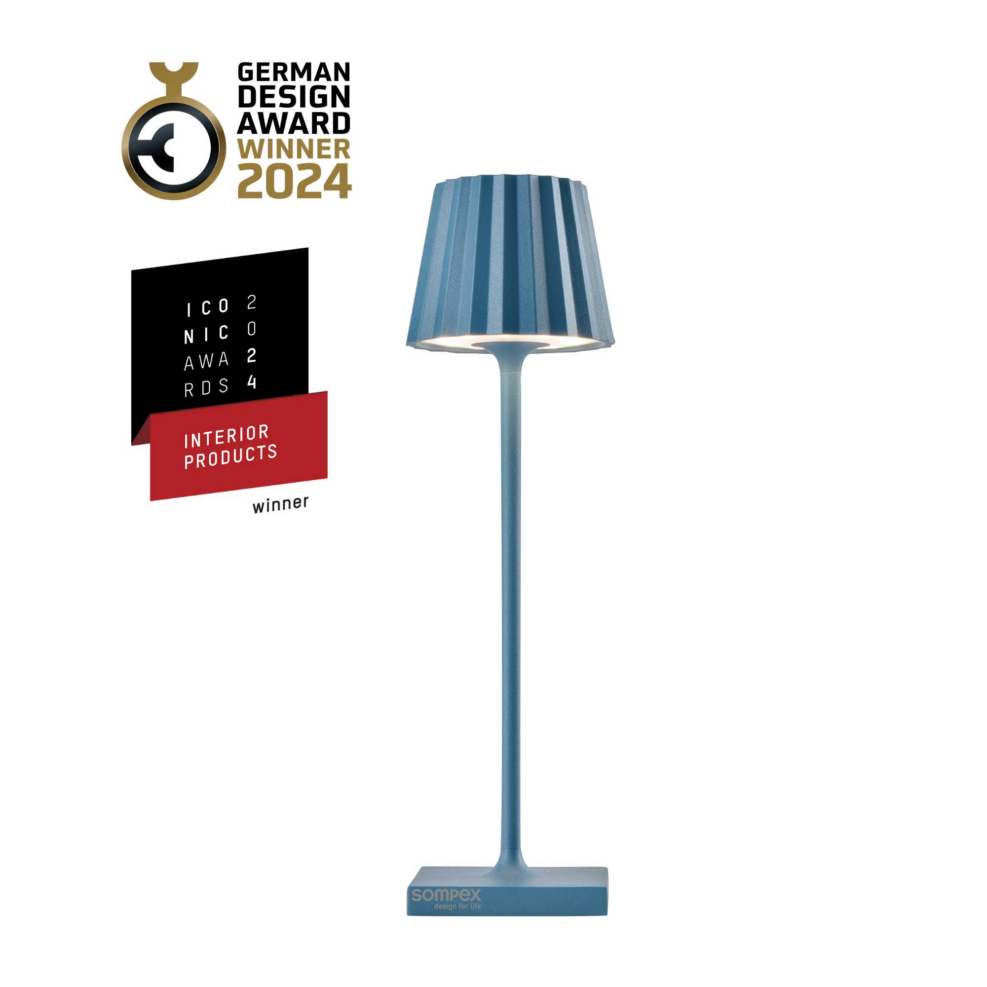 Sompex Troll Nano Portable Table Lamp. blue