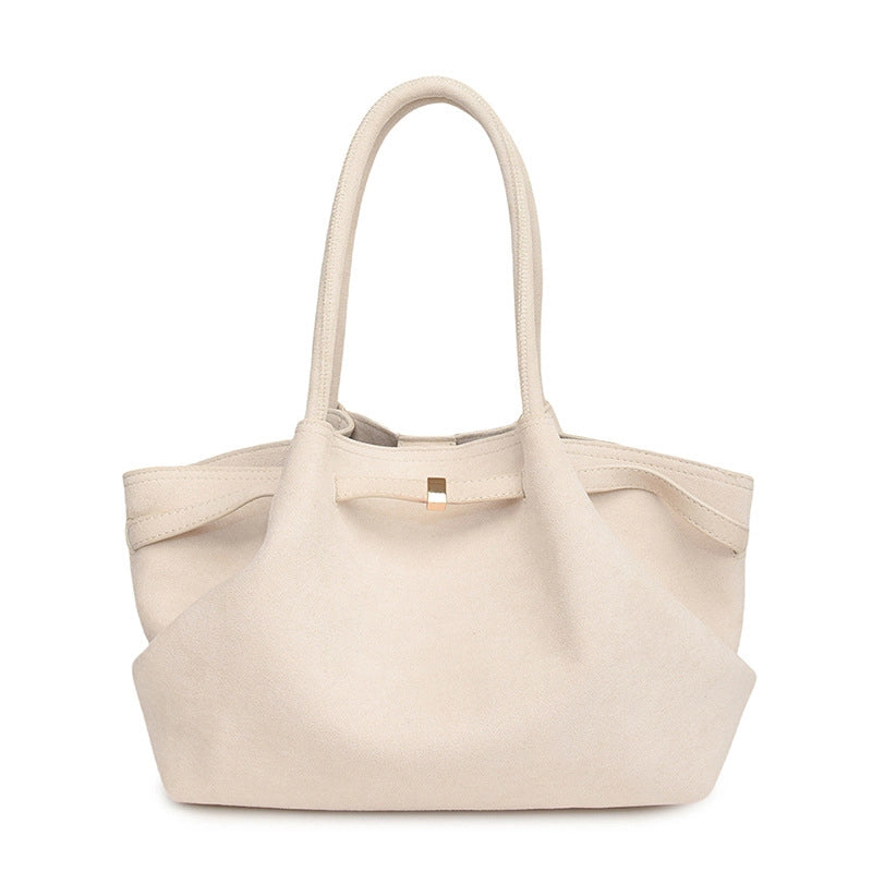 Women's Matte Leather Solid Color Vintage Style Classic Style Square Magnetic Buckle Shoulder Bag Underarm Bag