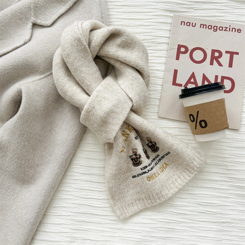 Women's Cute Minimalist Solid Color Imitation Cashmere Scarf