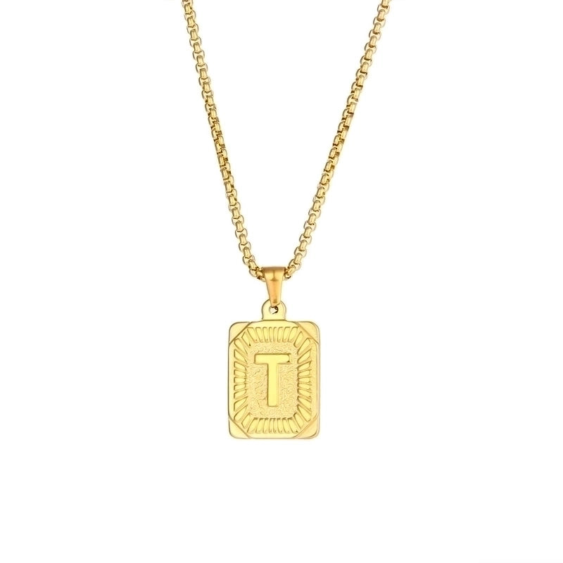 Fashion Letter Stainless Steel Pendant Necklace Plating Stainless Steel Necklaces
