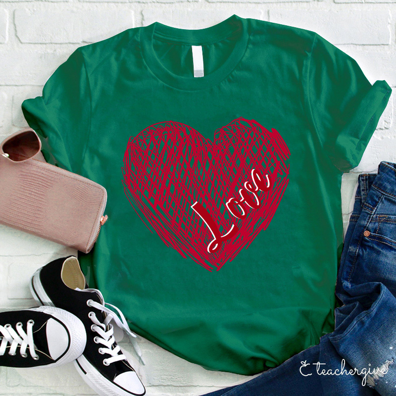 Love Heart Teacher T-Shirt